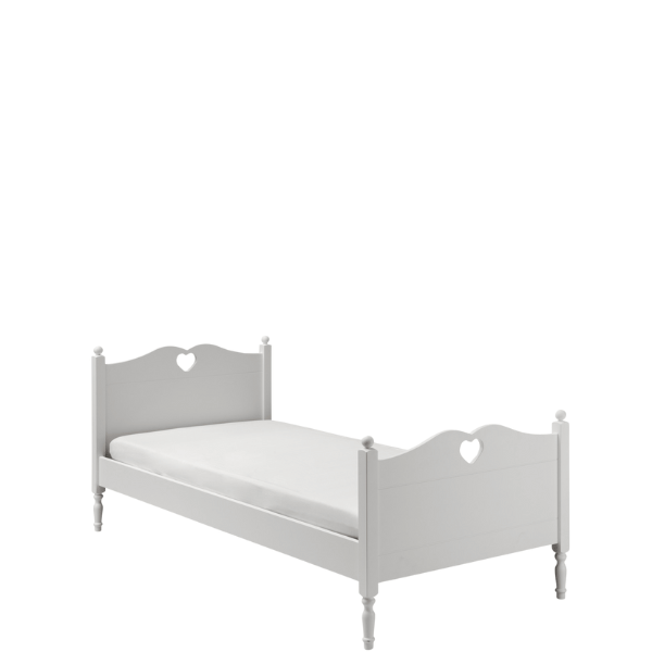 Białe łóżko dla dziewczynki GLAMOUR 90x200