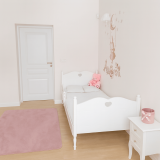 Białe łóżko GLAMOUR w aranżacji pokoju dziecięcego