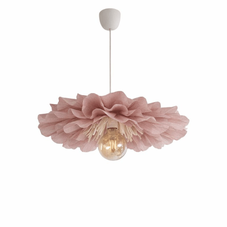 Różowa lampa wisząca Kwiat do pokoju dziecka