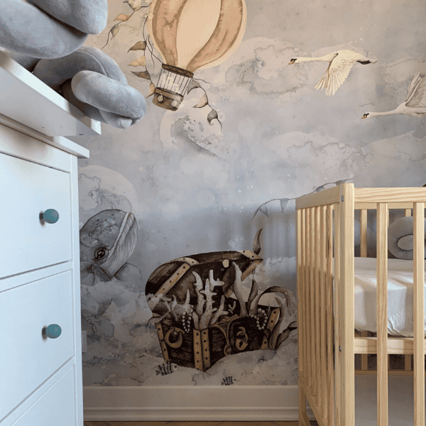 Mural_Podniebny_Ocean_pokoj_dziecka_chlopca_statki
