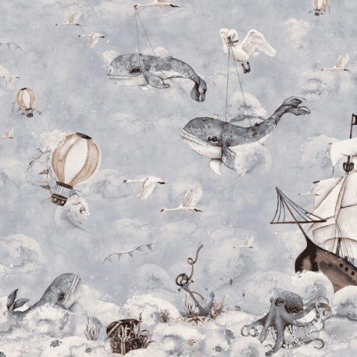 Mural_Podniebny_Ocean_pokoj_dziecka_chlopca_wieloryby
