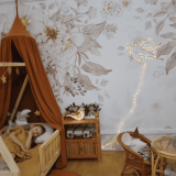 tapeta_kwiaty_boho_naturalny_styl_dziewczynka