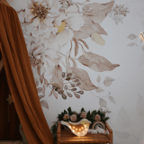 tapeta_kwiaty_boho_naturalny_styl_dziewczynka_pokoj
