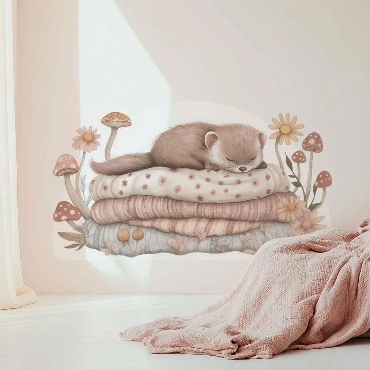 naklejka-na-sciane-naptime-lasiczka-dla-dziewczynki.webp