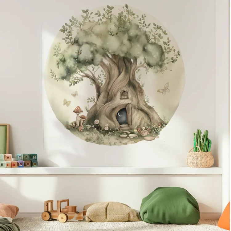 naklejka-nascienna-domek-wrozek-do-pokoju-niemowlaka.webp
