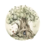 naklejka-nascienna-domek-wrozek-w-kole.webp