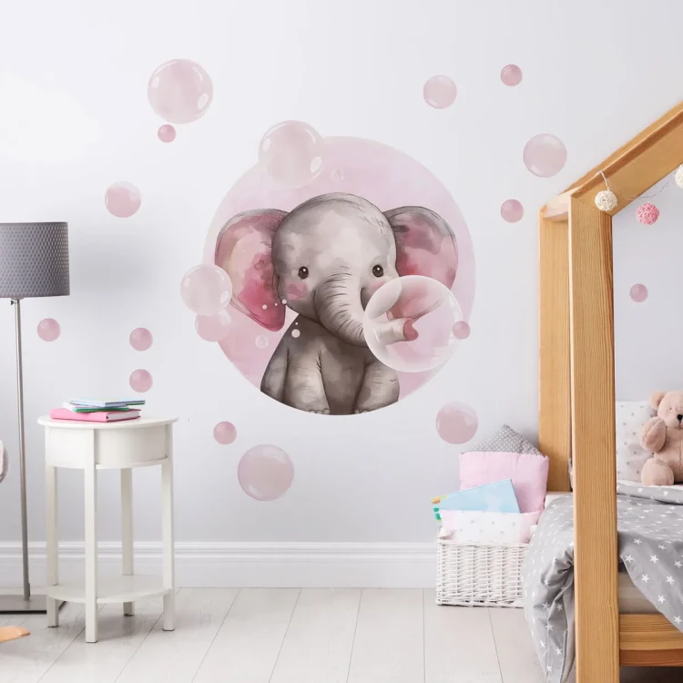 naklejka-nascienna-bubblezoo-slon-do-pokoju-dziewczynki.webp
