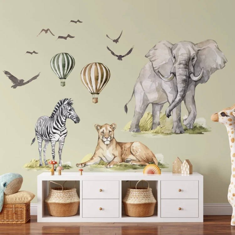 naklejki-nascienne-savanna-slon-zwierzeta-z-savanny-dziecieca-naklejka.webp