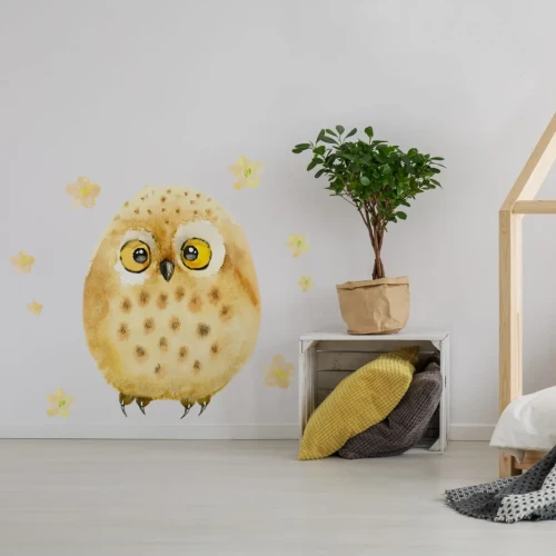 naklejka-nascienna-sowkulka-zolta-do-pokoju-dziecka.webp