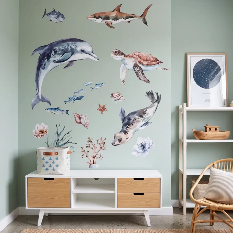 naklejka-nascienna-oceania-morskie-stworzenia.webp