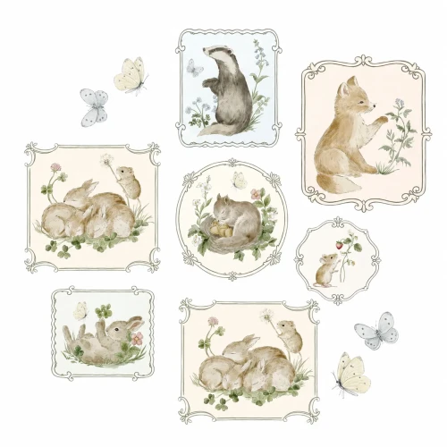 naklejki-nascienne-woodland-portraits-lesne-zwierzatka.webp