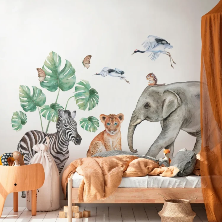 naklejka-na-sciane-safari-slon-do-pokoju-niemowlaka.webp