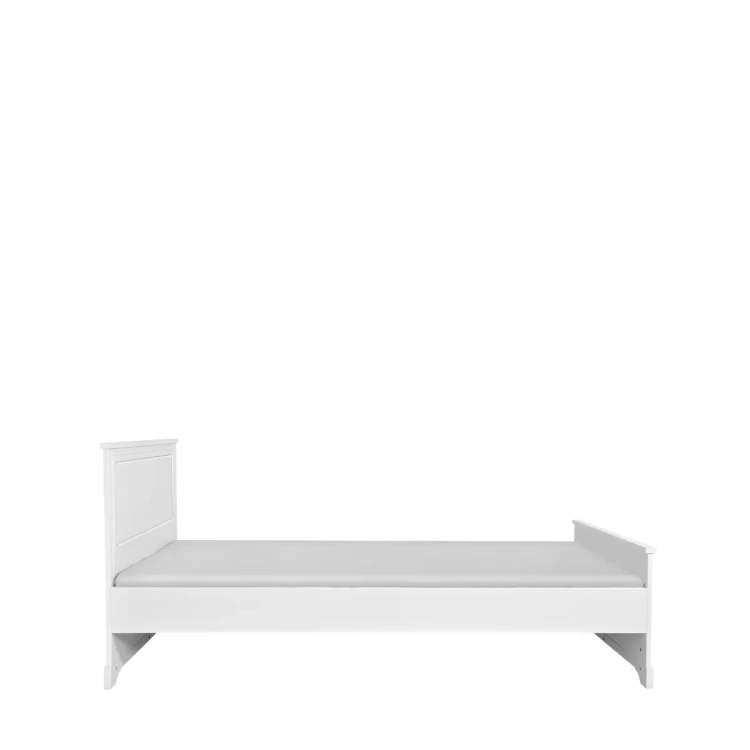 Białe łóżko dla nastolatka 200×90 cm z szufladami