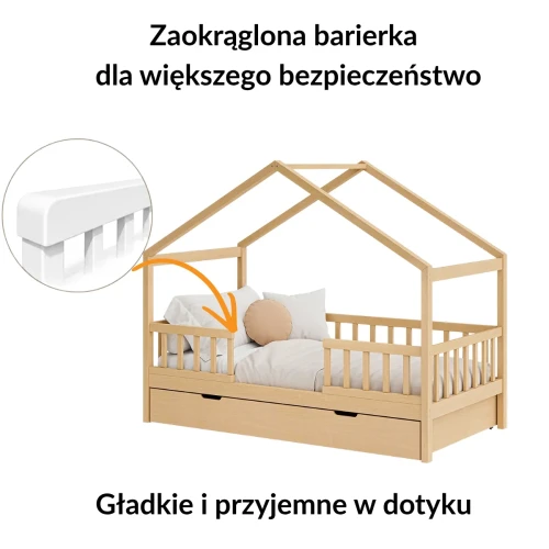 Zalety łóżka domek TIMO bukowego dla dziecka