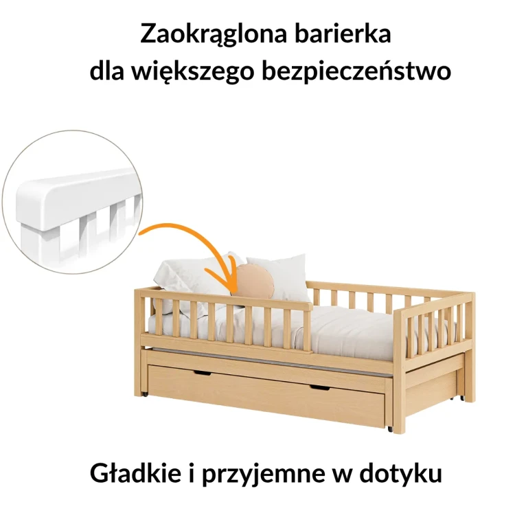 Zalety olejowanego łóżka dziecięcego LINIO DUO z drewna bukowego