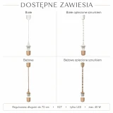 Dostępne warianty zawieszenia lampy Kwiat