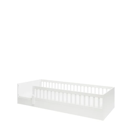 Białe łóżko podłogowe Luno 200×90 cm dla dziecka – widok produktowy