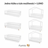 Dostępne modyfikacje i warianty łóżka Luno – schemat wymiarów