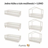 Dostępne modyfikacje łóżka Luno w kolorze szampańskim – schemat wariantów