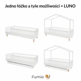 Łóżko dziecięce Luno 90×200 cm w kolorze białym