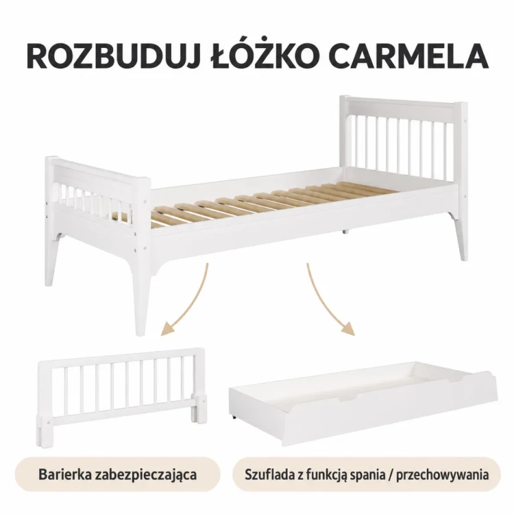 Warianty łóżka Carmela – rysunek poglądowy