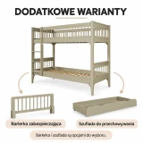 Dodatkowe warianty szałwiowego łóżka piętrowego Carmela – rysunek poglądowy