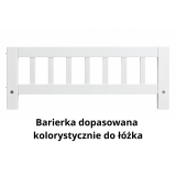 Biała drewniana barierka ochronna do łóżka Collet