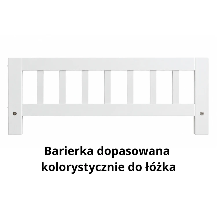 Biała barierka ochronna do łóżka z kolekcji Collet