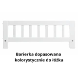 Biała drewniana barierka ochronna do łóżka Collet