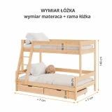 Wymiary łóżka piętrowego 3-osobowego BIG Family