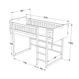 Wymiary niskiej antresoli BASIC 90x200