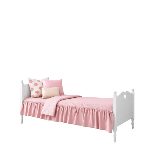Białe łóżko GLAMOUR 90x200 do pokoju dziewczynki