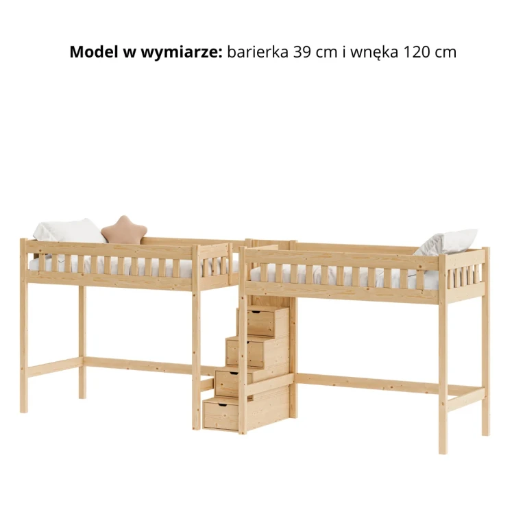 Podwójna antresola IMPERIAL DUO – barierka 39 cm, wnęka 120 cm