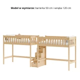 Antresola IMPERIAL DUO dla rodzeństwa – barierka 50 cm, wnęka 120 cm