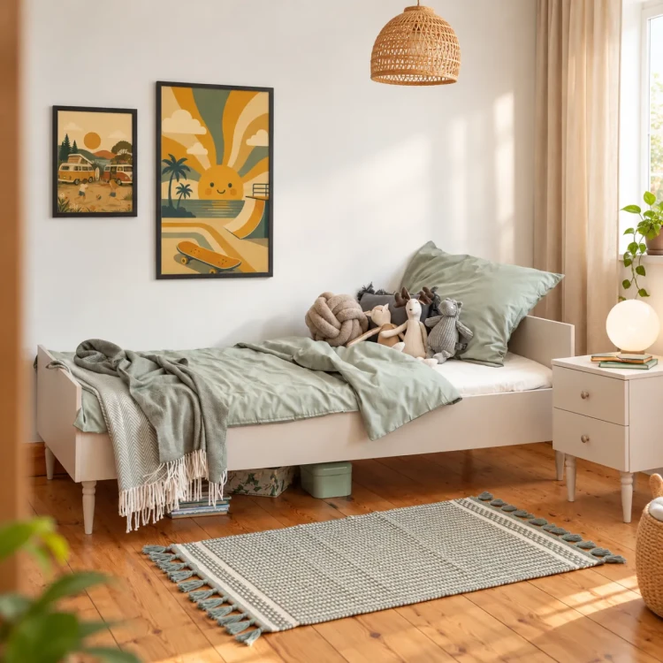 Łóżko Pinio Petite 90x200 w aranżacji pokoju dziecięcego
