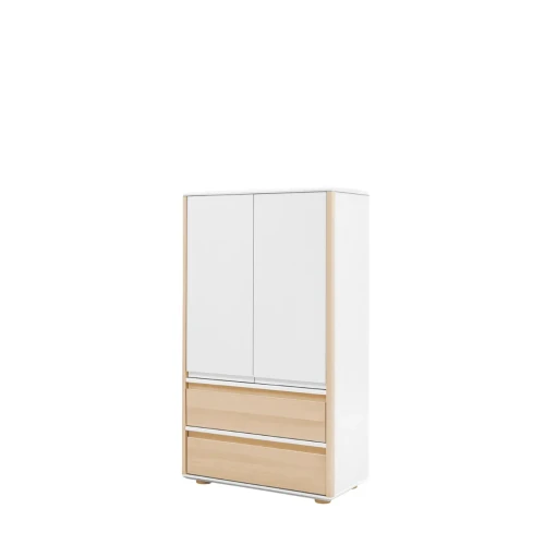 Wysoka biała komoda 2D2S FUNFLEX INMONDO z szufladami