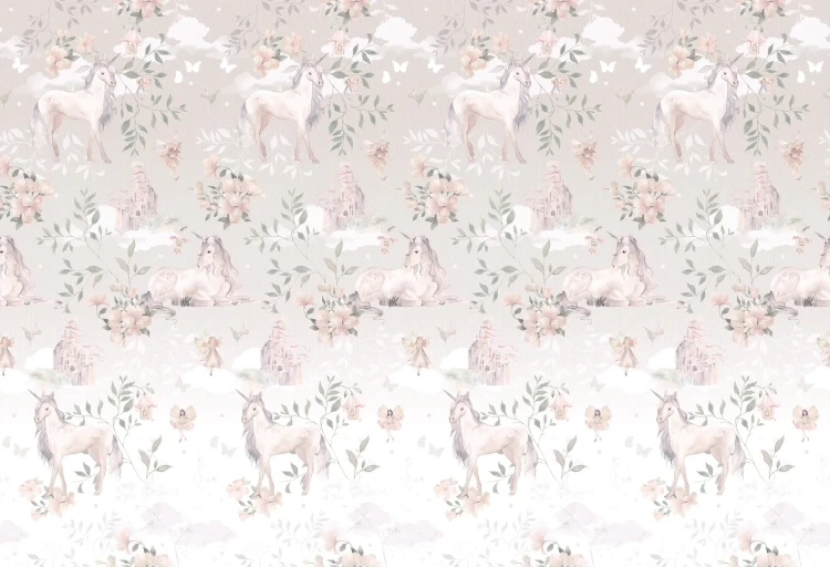 Tapeta w jednorożce – cały wzór Królestwo Jednorożców Pattern