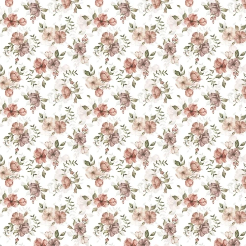 Tapeta Wild Roses – tapeta w drobne kwiaty do pokoju dziecka