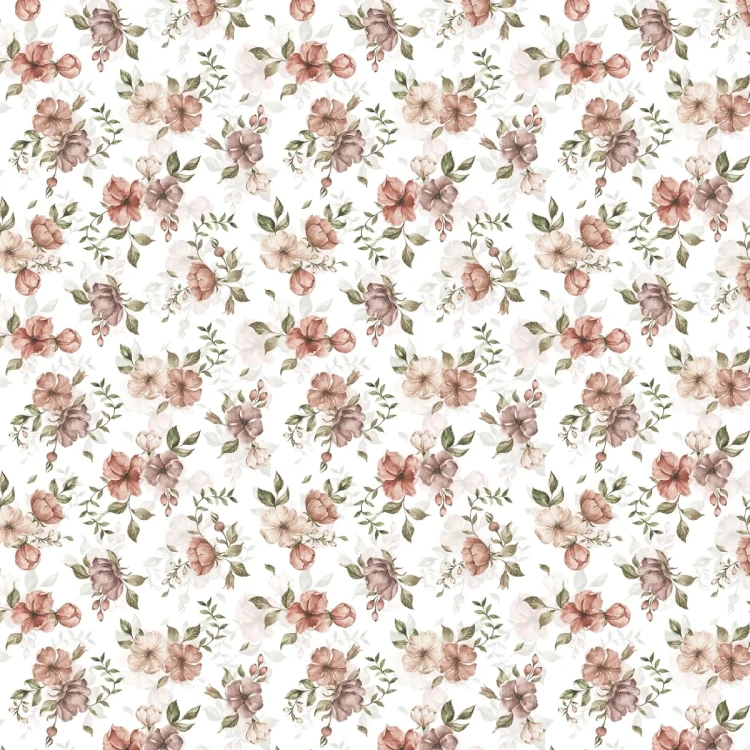 Tapeta Wild Roses – tapeta w drobne kwiaty do pokoju dziecka