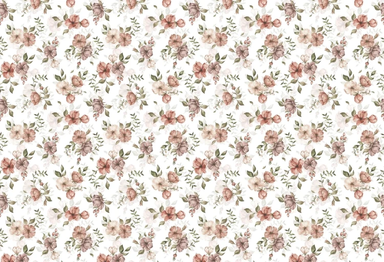 Tapeta w kwiaty – cały wzór Wild Roses