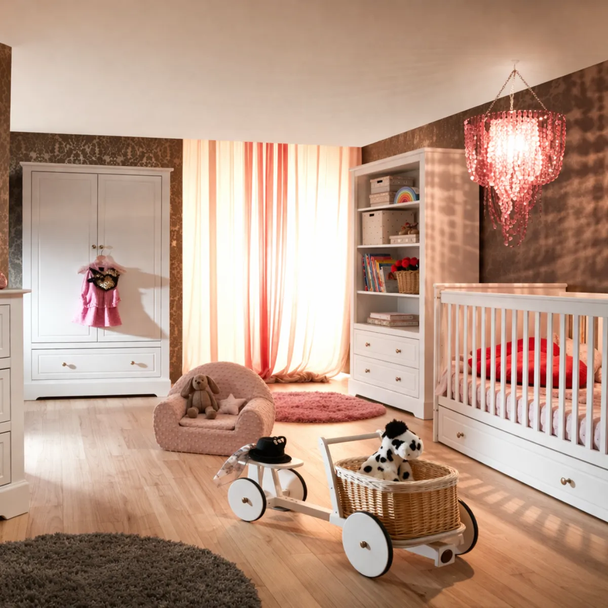 Detal regału dziecięcego Bellamy Marylou śnieżna biel