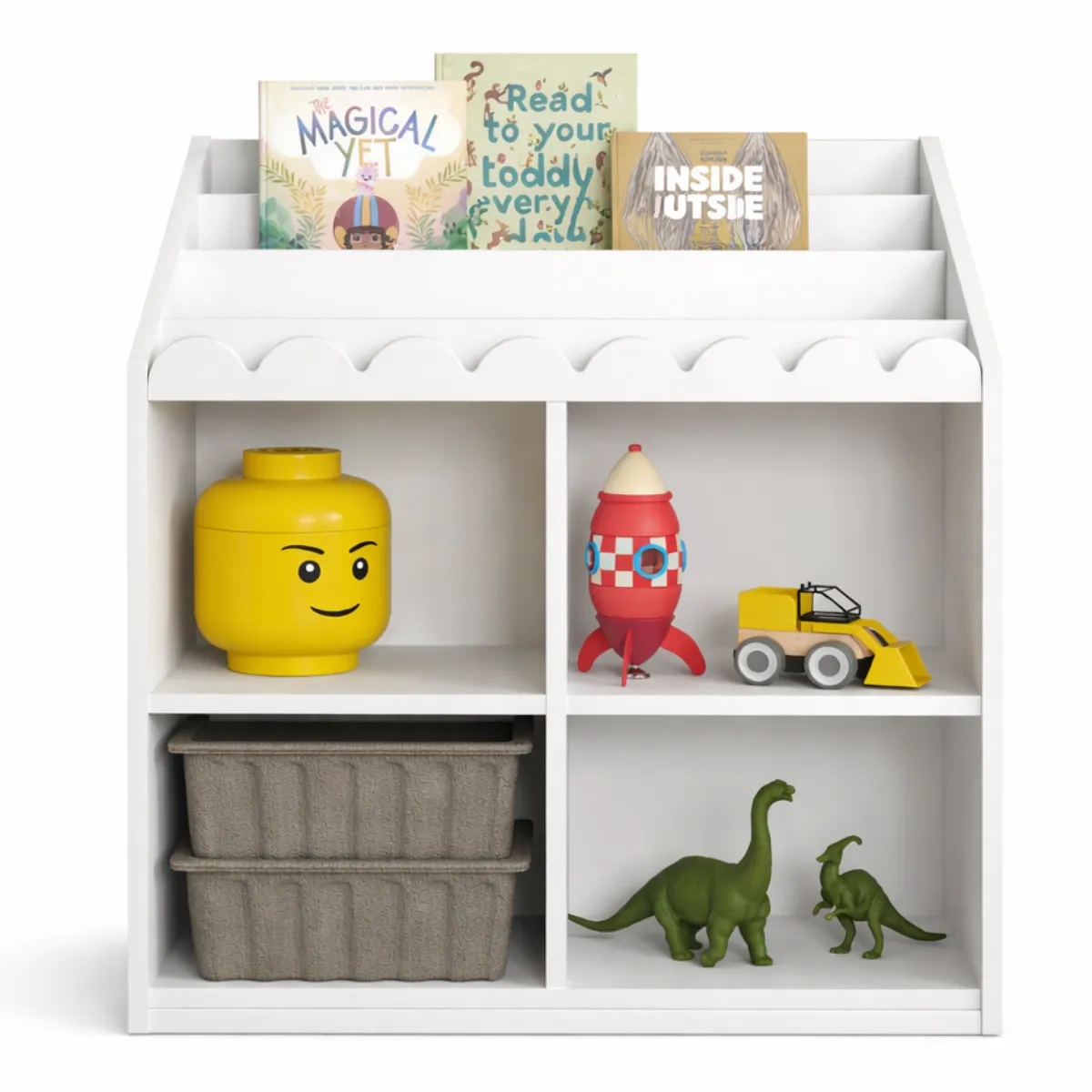 biały regał Montessori Bellamy Book Nook Snow do pokoju dziecka