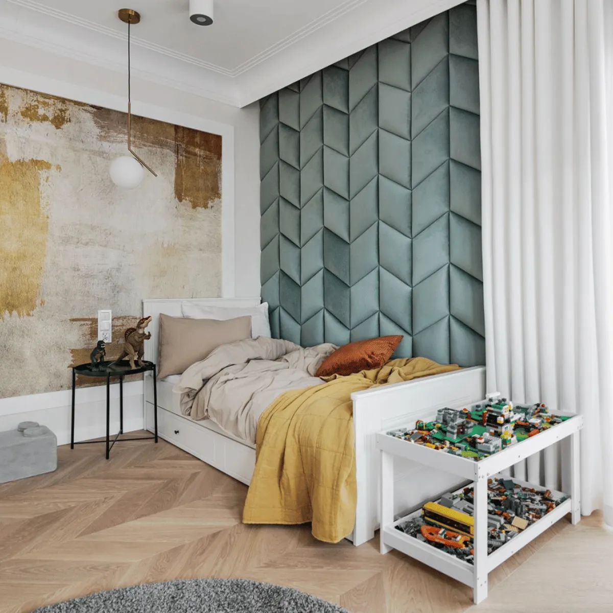 Białe łóżko dziecięce 90x200 z szufladą Bellamy Ines White