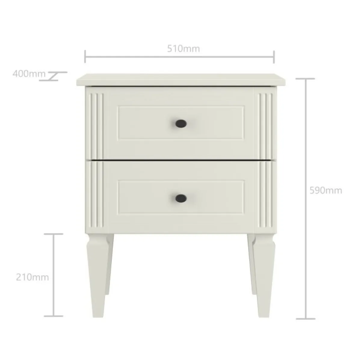 Biała szafka nocna Bellamy Ines White