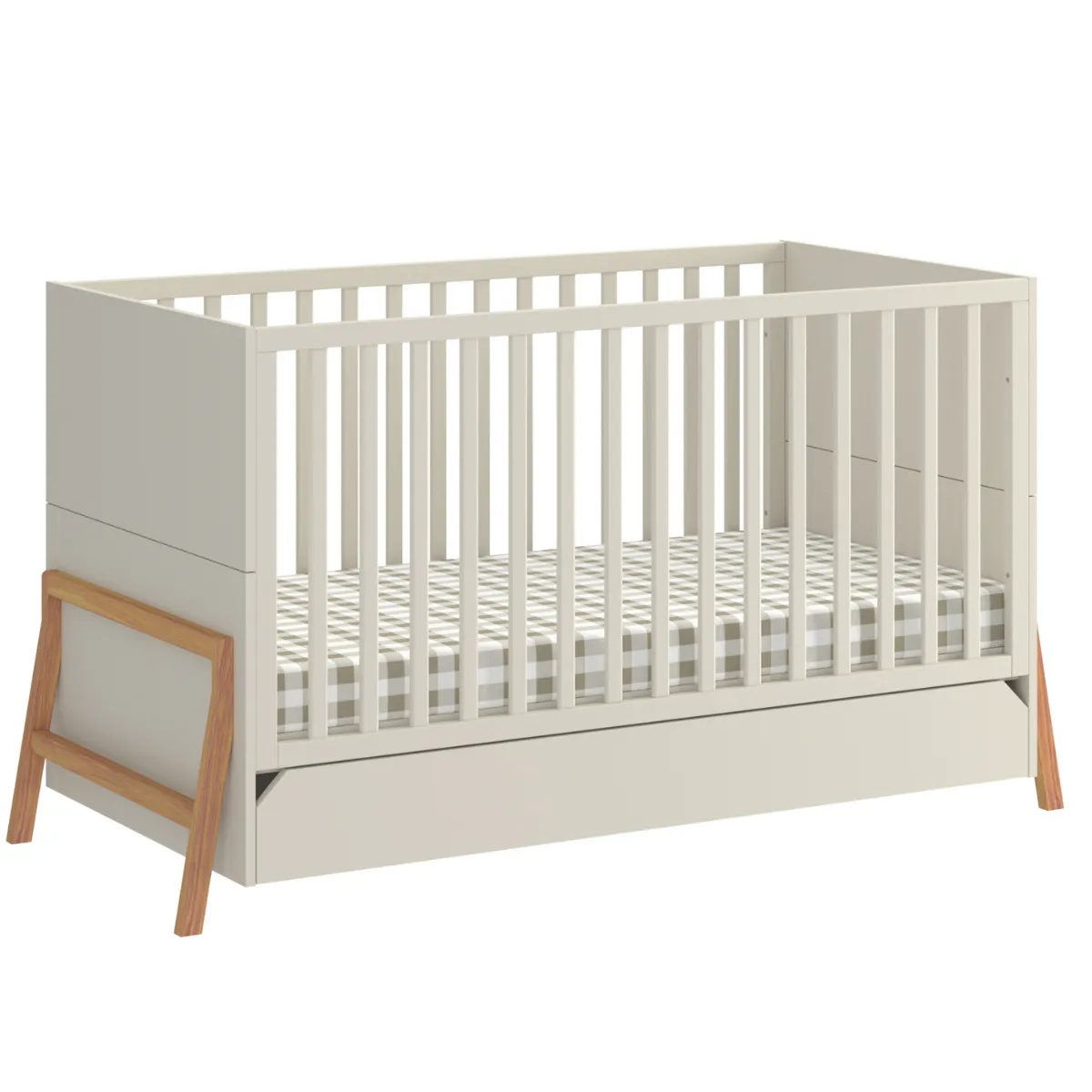 Łóżeczko dziecięce Bellamy Lotta latte z funkcją tapczanika