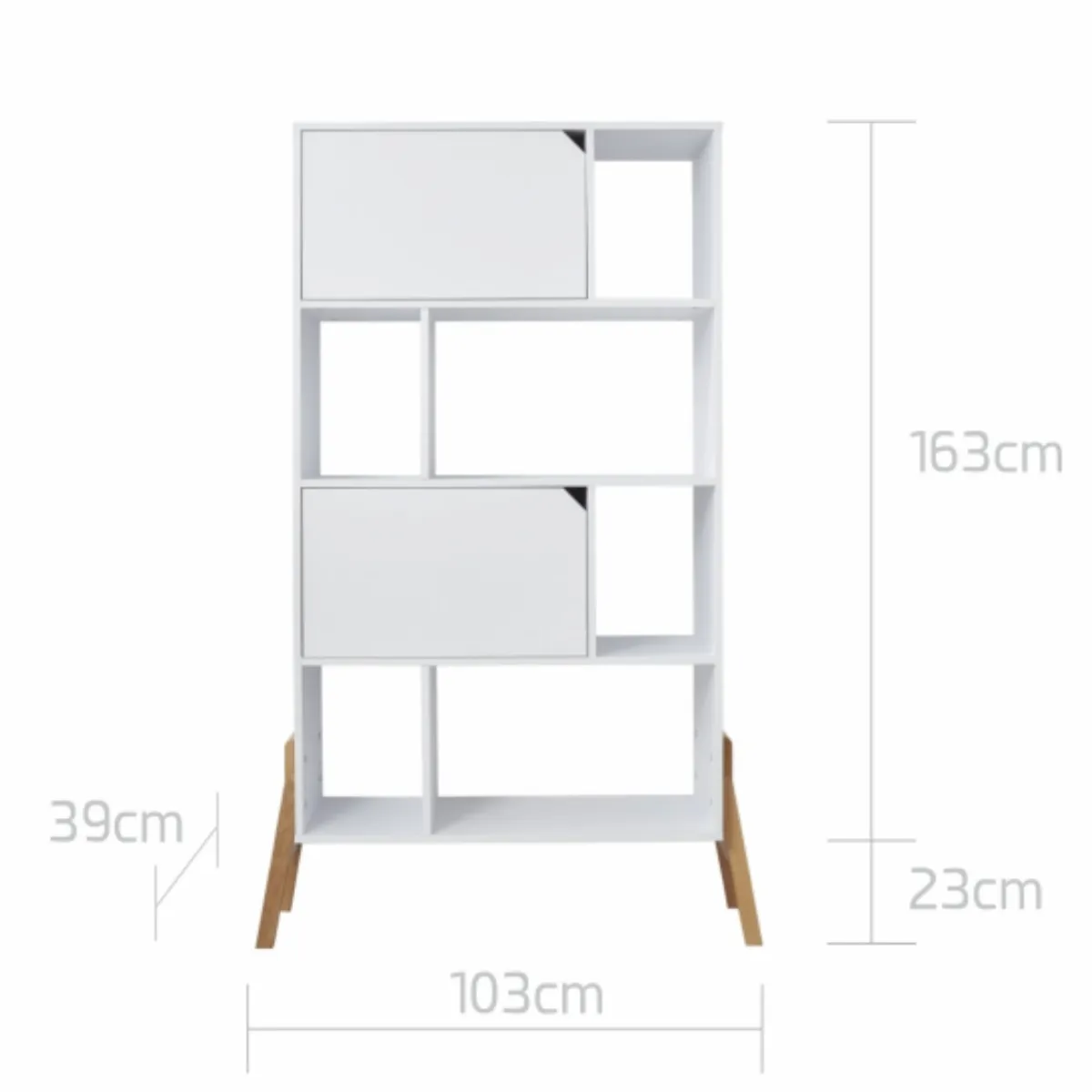 Wymiary regału dziecięcego Bellamy Lotta latte do pokoju dziecka