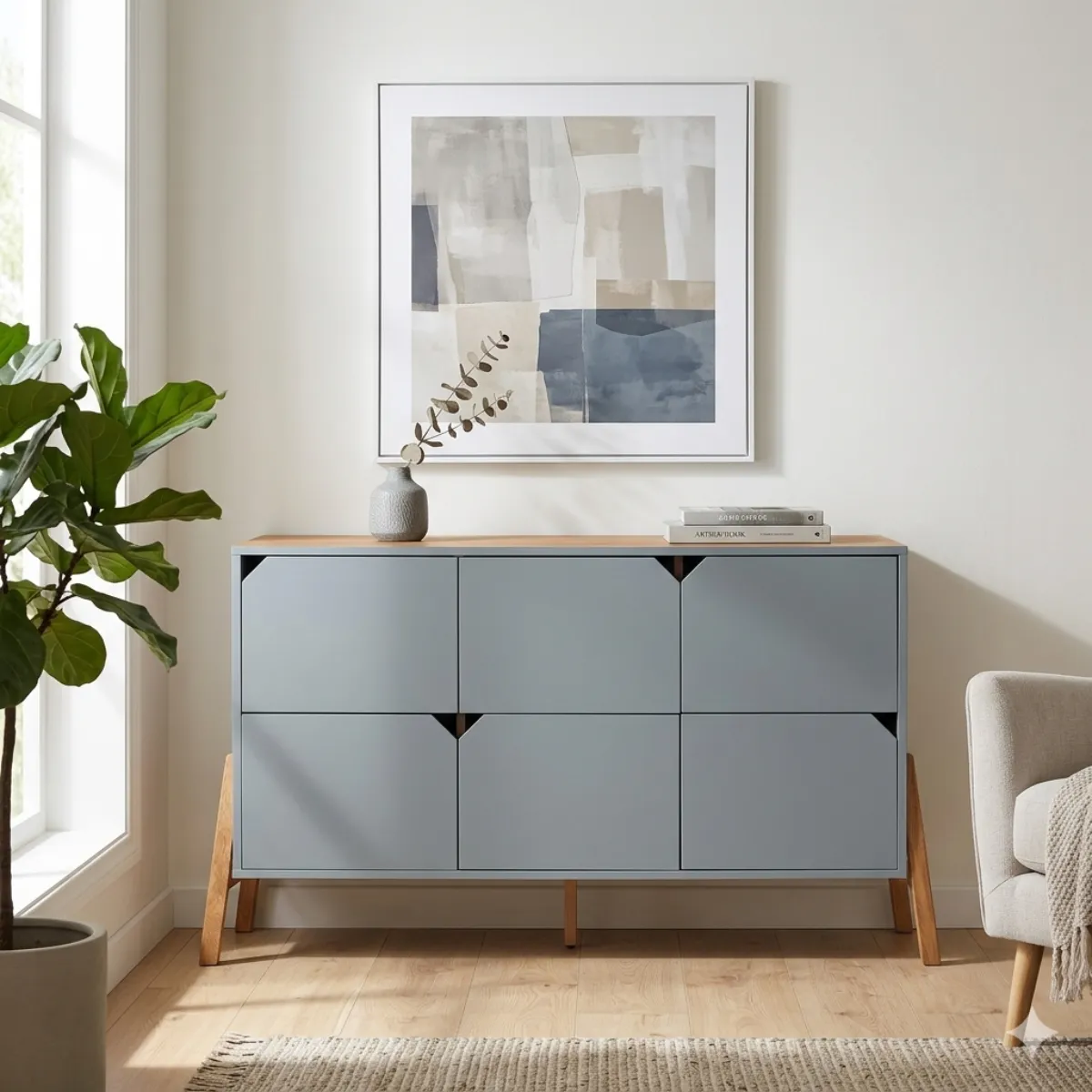 Komoda Bellamy Lotta szara w pokoju niemowlaka