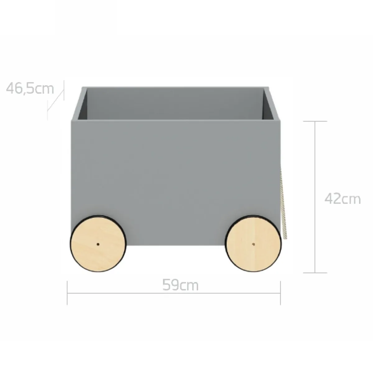 Skrzynia Bellamy Lotta szara w pokoju dziecka