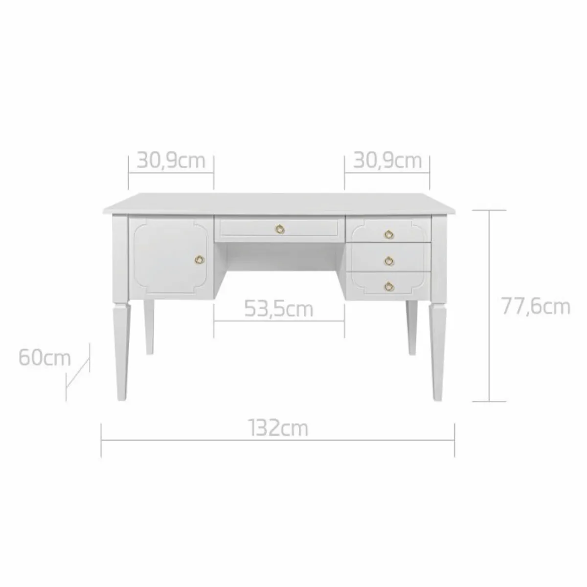 wymiary biurka dziecięcego Bellamy Royal Latte