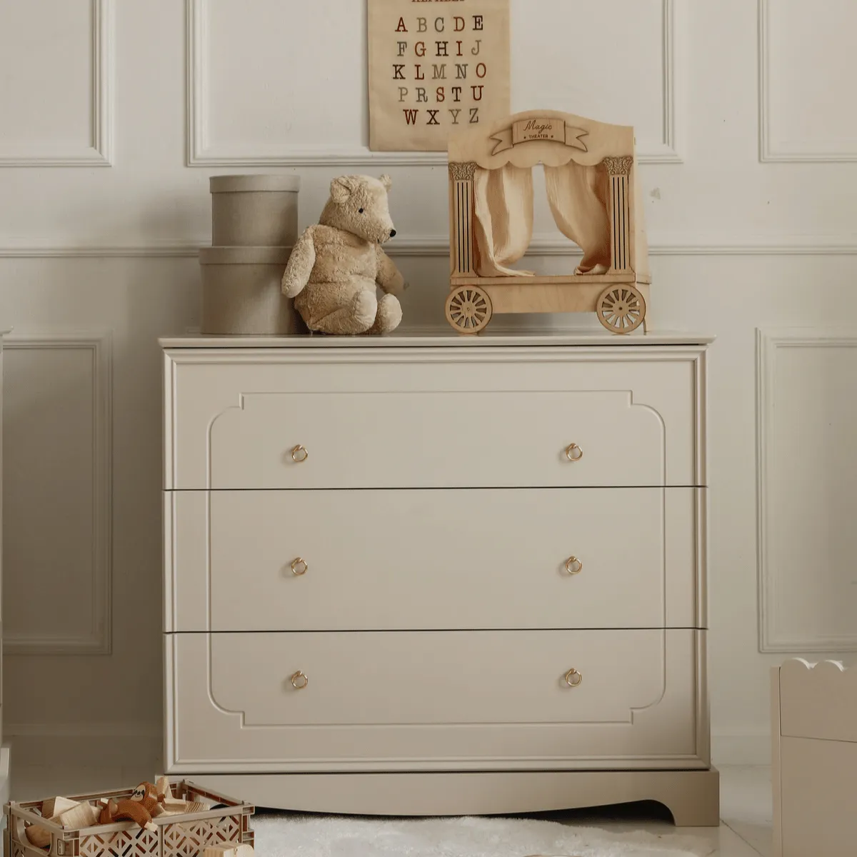 komoda dziecięca Bellamy Royal Latte z 3 szufladami